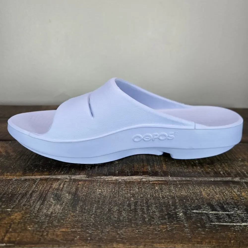 Oofos OOahh Womens Size 8 Recovery Slip-On Comfort Beach Sandals Slides Blue - Picture 6 of 11